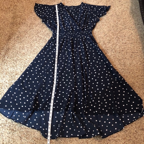 SOLD [Lane Bryant] Navy Blue Polka Dot Swing Dress - Picture 11 of 11